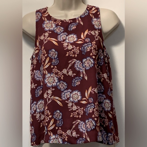 Pink Republic Floral Tank With Zipper Down Back. Size Small. Like New. - Picture 1 of 5